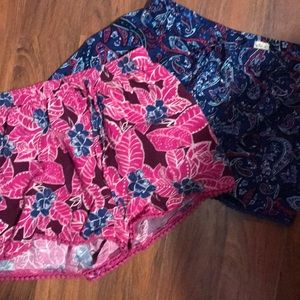 2 pairs of hollister romper shorts
